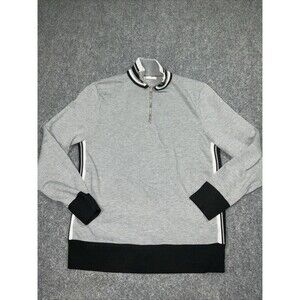 Coofandy Sweater Mens  Size XL Slim Gray 1/4 Zip Outdoors Sweatshirt Casual